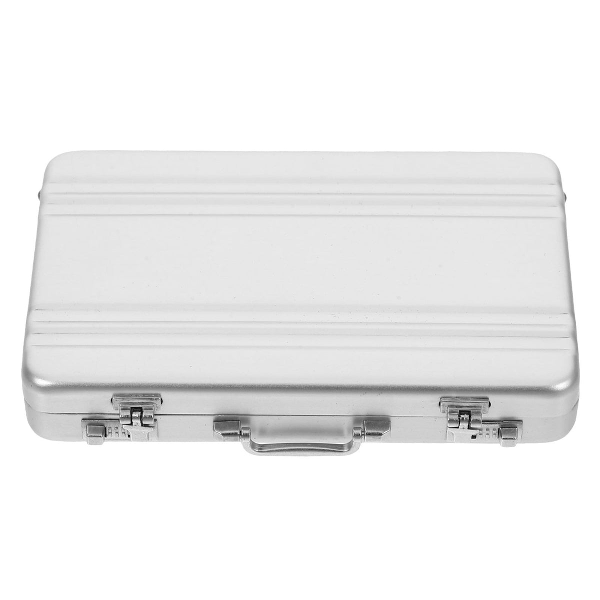 Tofficu Mini Briefcase Metal Business Card Holder - Portable Aluminum Card Case for Professional Image, Large Capacity