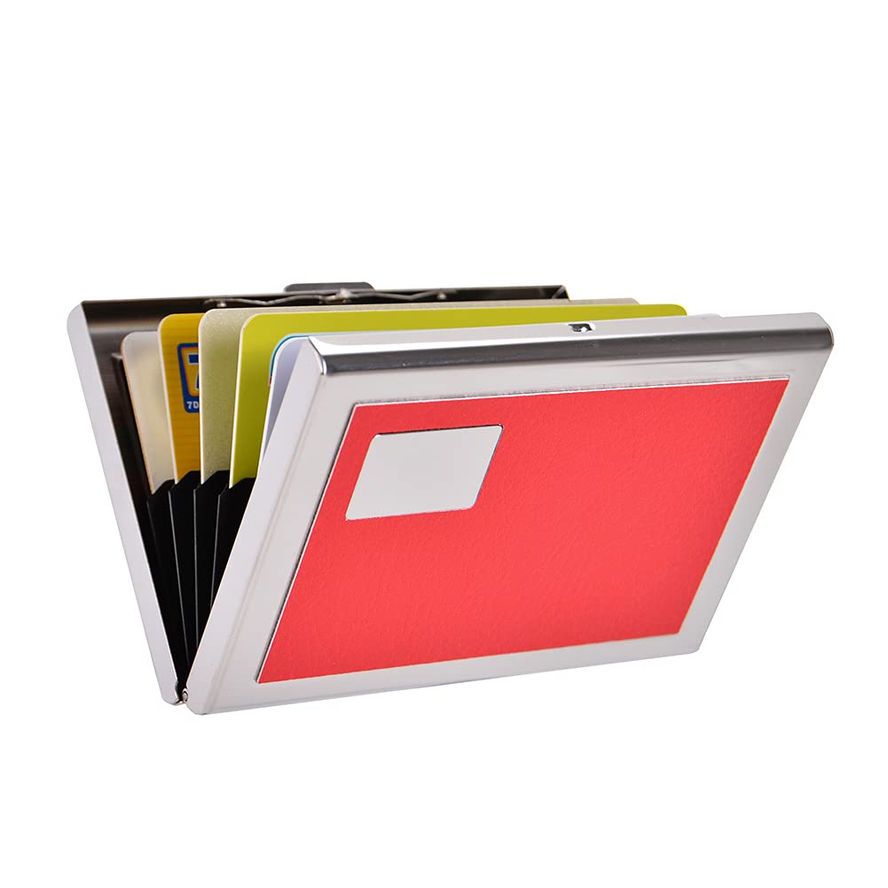 EASTNIGHTS Credit Card Holder Stainless Steel Credit Card Case Metal ID Card Holder RFID Wallets Business Card Holder for Women or Men