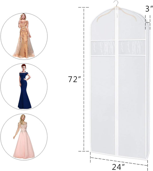 Zilink Dress Garment Bag for Storage Dress Cover Bag for Long Dresses 72 in