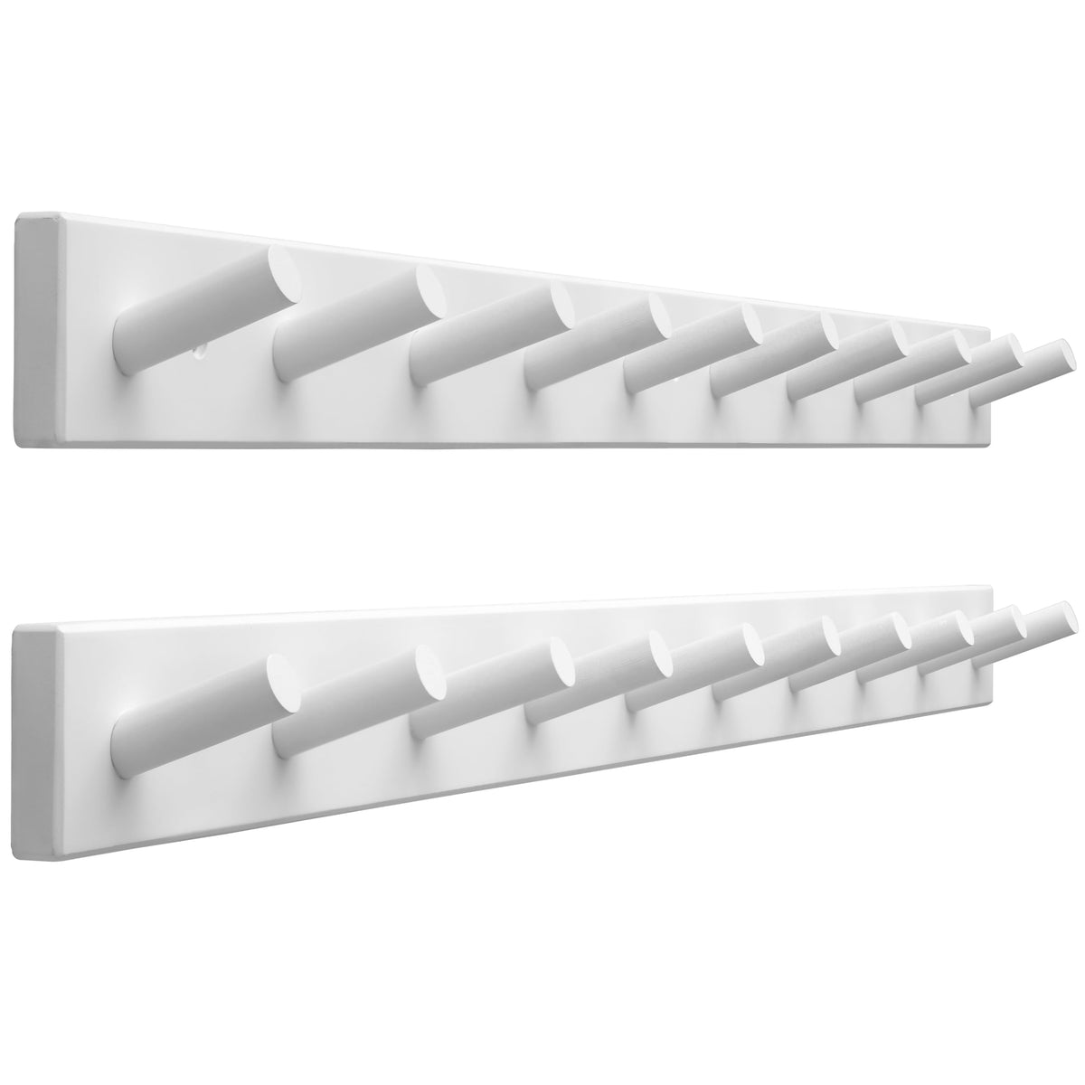 SKOLOO Coat Rack Wall Mount 17 inch, 5 Hooks, Bamboo, Shaker Style, Black