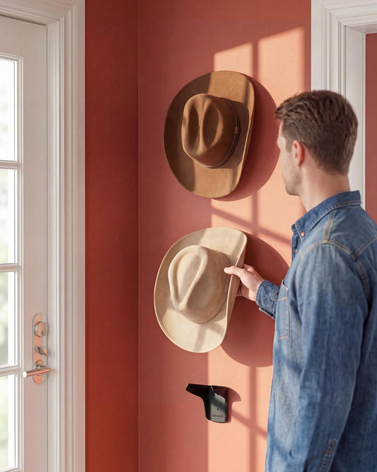 Ozueccr Cowboy Hat Rack for Wall, 4 Pack