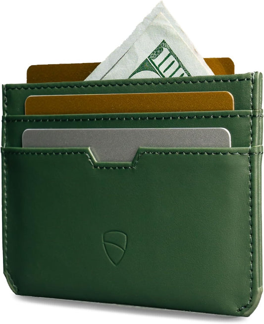 Vaultskin MOORGATE Slim Top-Grain Leather Credit Card Holder, RFID Wallet