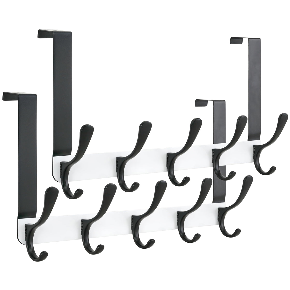 SKOLOO Over The Door Hook, Door Hanger Hooks for Hanging Clothes, Towels, Coats, Hats, Over The Door Towel Hook - White, Assembly Required