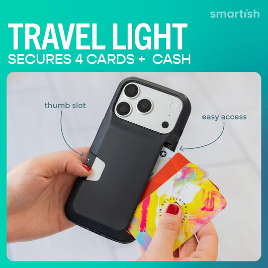 Smartish iPhone 18 Pro/17 Pro Wallet Case, Wallet Slayer Vol 1, Black