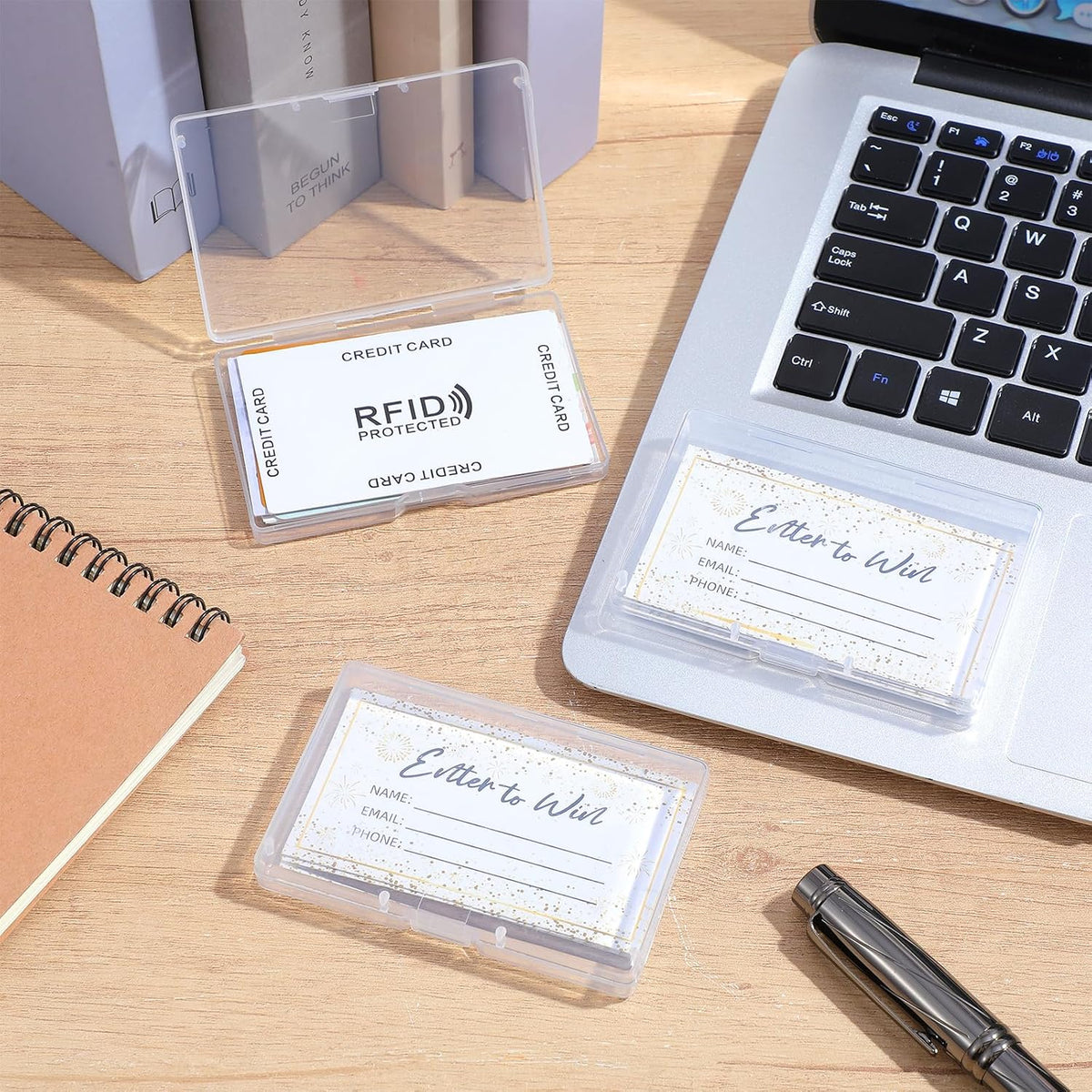 50 Packs Business Card Case, Credit Cards Cases, Eyelash Cases Holder, Plastic Clear Small storage Case for Business Cards, Credit Card, Eyelash and Gadgets