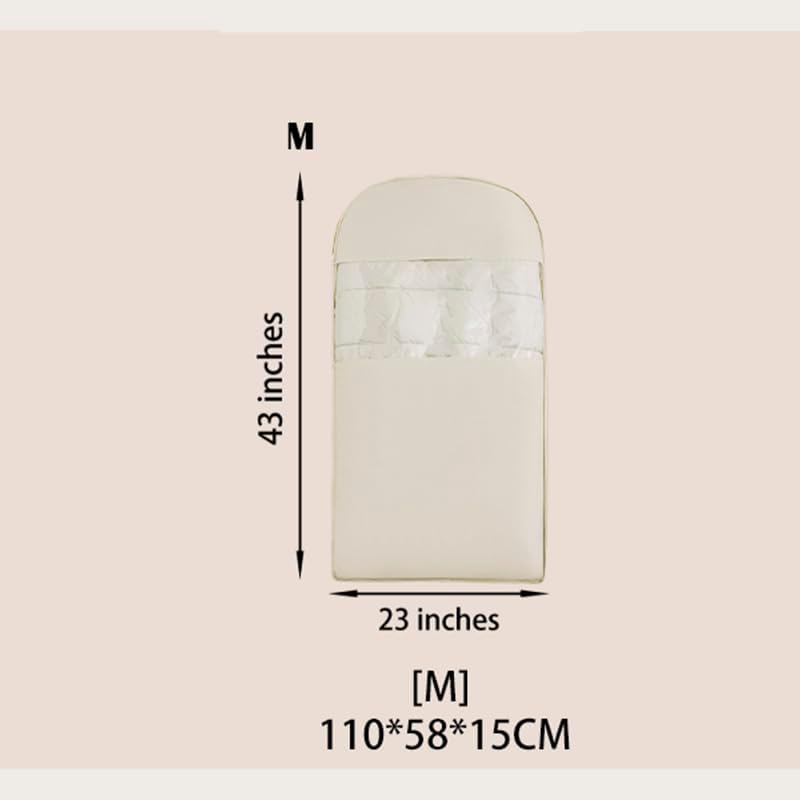 Space Saving Hanging Garment Bag with Self Compression Zipper。