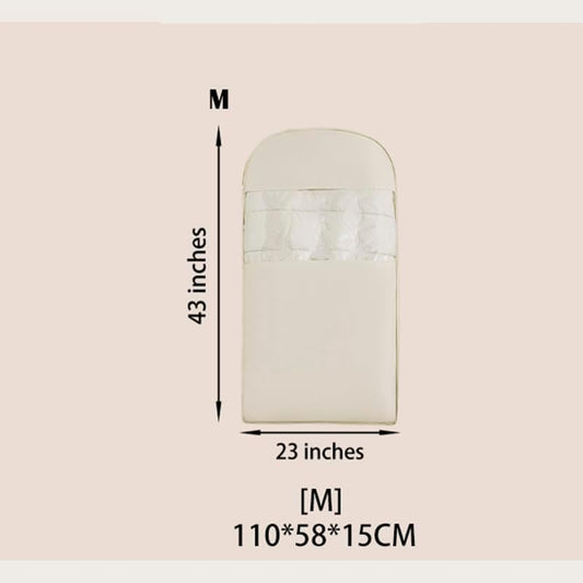 Space Saving Hanging Garment Bag with Self Compression Zipper。