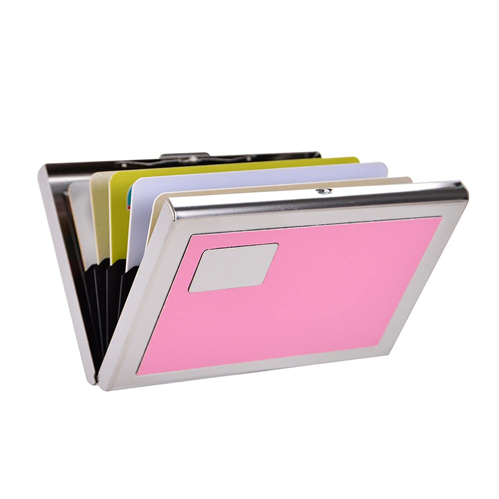 EASTNIGHTS Credit Card Holder Stainless Steel Credit Card Case Metal ID Card Holder RFID Wallets Business Card Holder for Women or Men