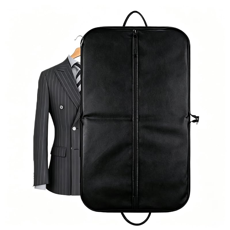 24x55 Inch Garment Bags for Hanging Clothes, Translucent, 5 Pcs Waterproof Suit Covers for Closet Storage, Full Zipper White Dust Proof Garment Bags for Suits, Coats, Dresses and Dance Clothes