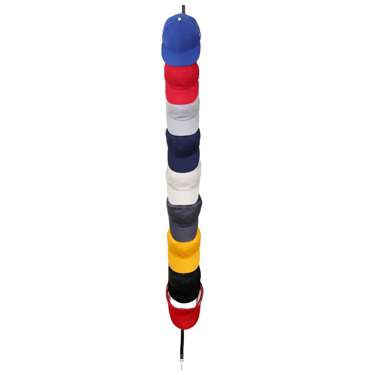 Perfect Curve CapRack Over-The-Door Hat Organizer for Baseball Caps, 2 Straps, Holds 18-36 Caps