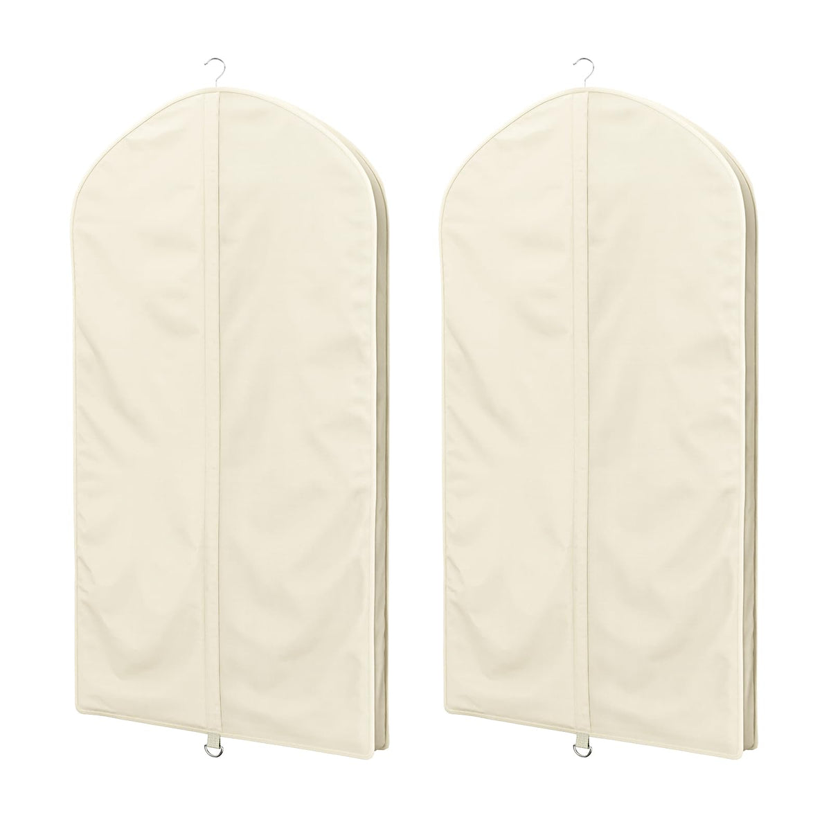 Univivi Satin Garment Bags for Hanging Clothes, Black, 43 Inch, 2 Pack