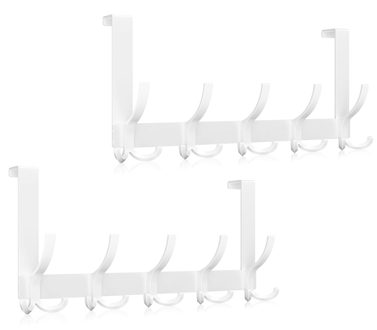 Optish Over The Door Hooks for Hanging, Over The Door Hanger, Over The Door Towel Rack for Bathroom (Black, 1 Pack)