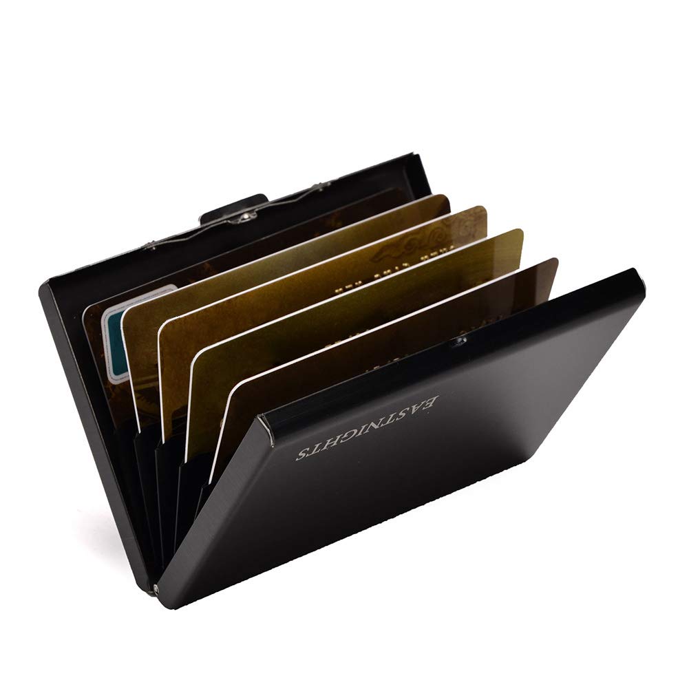 EASTNIGHTS RFID Credit Card Holder Metal Wallet Slim Credit Card Case Protector Business Card Holder for Women or Men