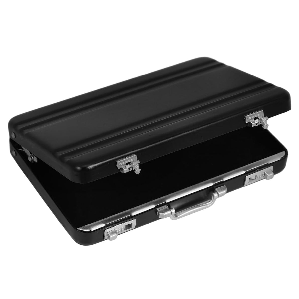 Tofficu Mini Briefcase Metal Business Card Holder - Portable Aluminum Card Case for Professional Image, Large Capacity