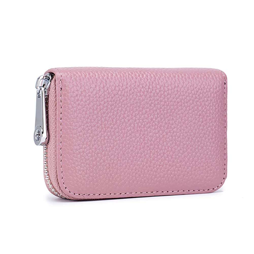 EASTNIGHTS RFID Credit Card Holder Genuine Leather Credit Card Wallet with Zipper