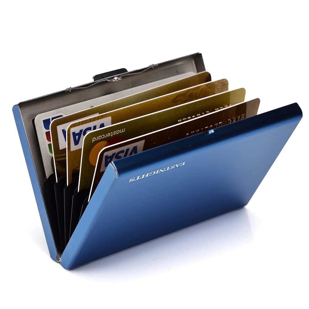 EASTNIGHTS RFID Credit Card Holder Metal Wallet Slim Credit Card Case Protector Business Card Holder for Women or Men