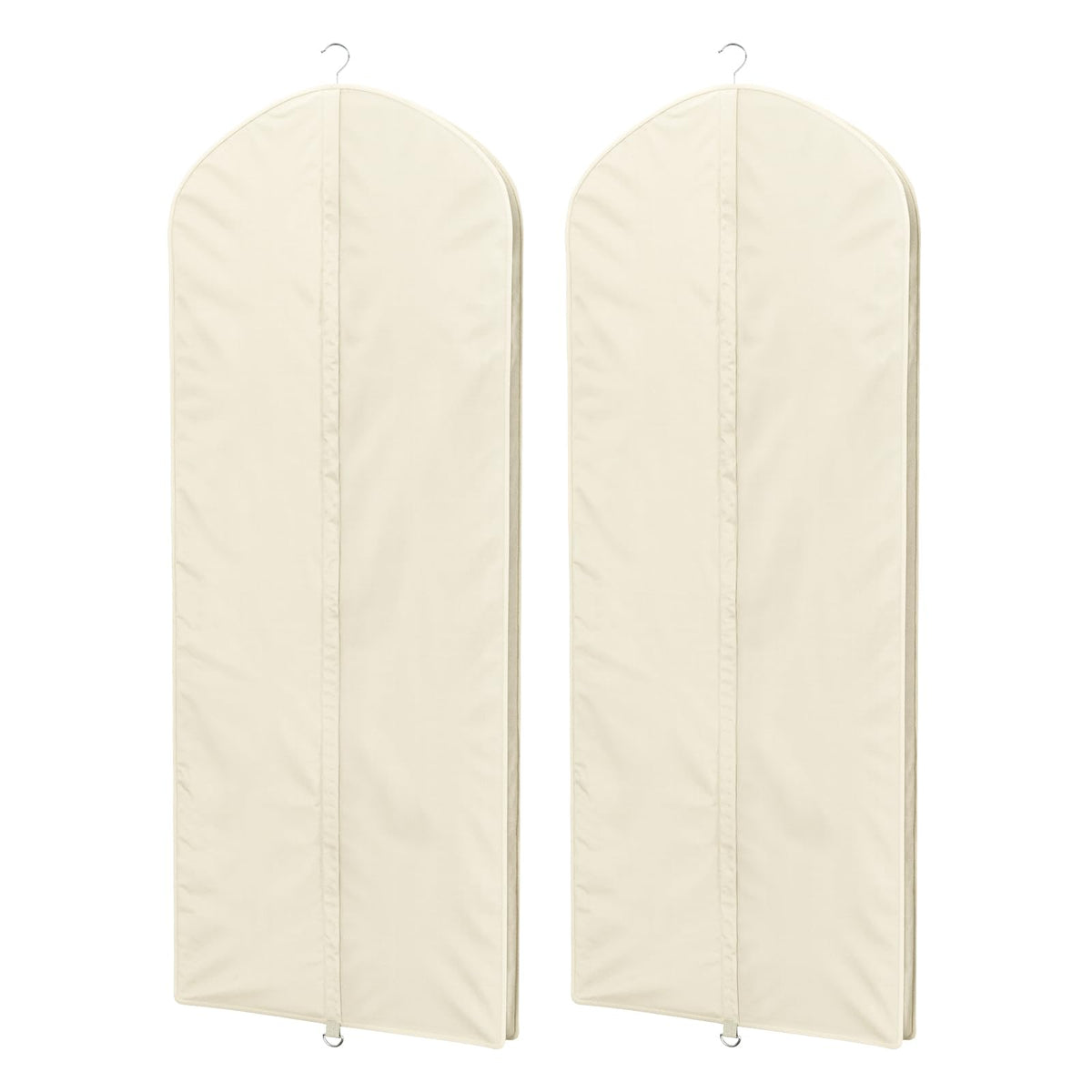 Univivi Satin Garment Bags for Hanging Clothes, Black, 43 Inch, 2 Pack