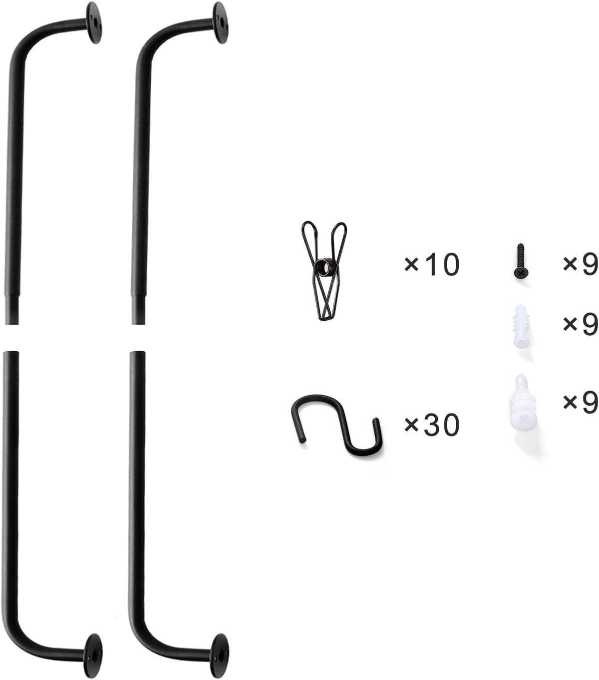 Mkono Hat Organizer Hat Rack for Wall Storage Holder with 30 Hooks Set of 2