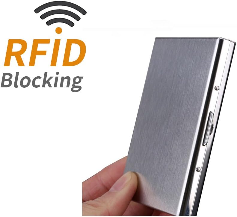 EASTNIGHTS RFID Credit Card Holder Metal Wallet Slim Credit Card Case Protector Business Card Holder for Women or Men