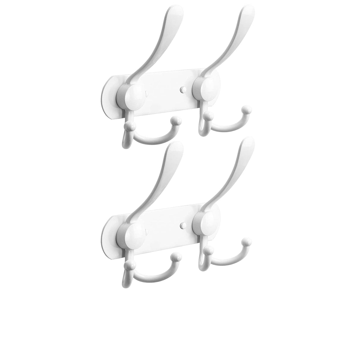 NearMoon Coat Rack Wall Mounted-2 Pack, Heavy Duty Bath Towel Hooks Stainless Steel Robe Hooks Holder, Metal Coat Hook for Towel Coat Hat Key Bathroom Bedroom Hotel Entryway (5 Hooks, Matte Black)