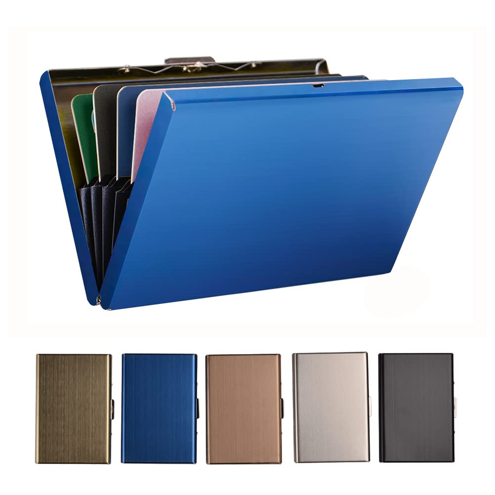 EASTNIGHTS Credit Card Holder Stainless Steel Credit Card Case Metal ID Card Holder RFID Wallets Business Card Holder for Women or Men