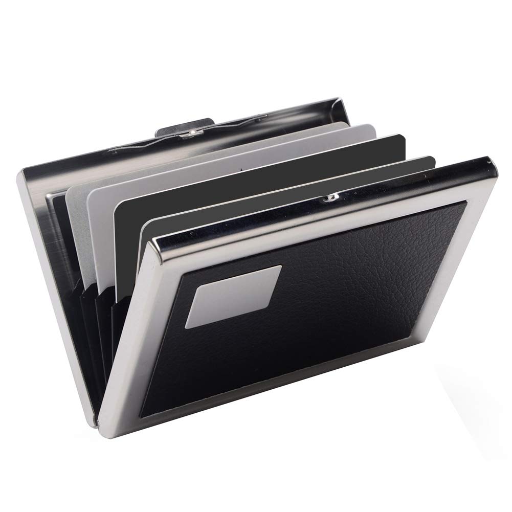 EASTNIGHTS RFID Credit Card Holder Metal Wallet Stainless Steel Credit Card Protector Case for Men or Women