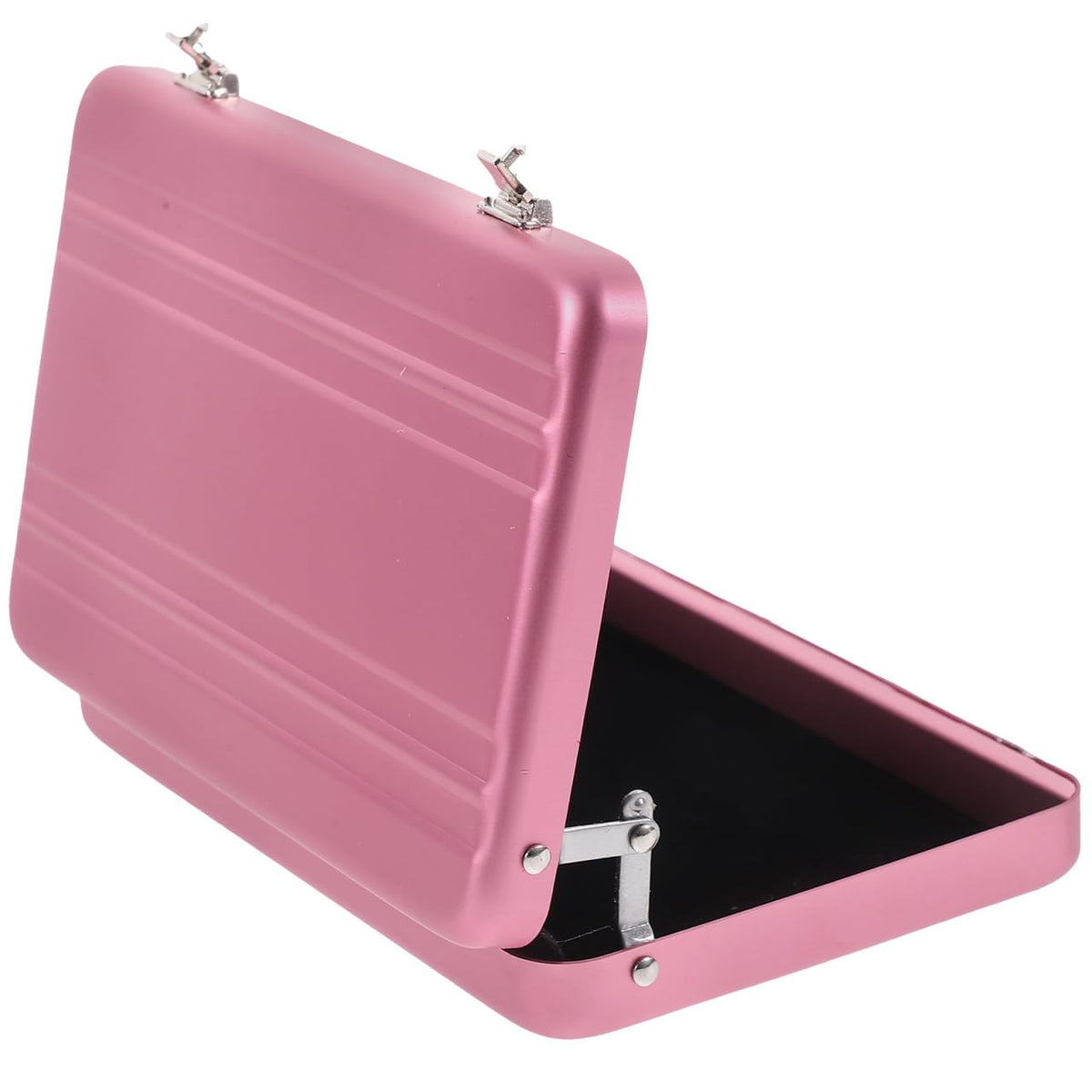 Tofficu Mini Briefcase Metal Business Card Holder - Portable Aluminum Card Case for Professional Image, Large Capacity