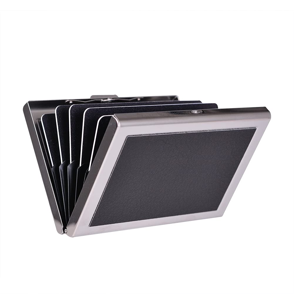 EASTNIGHTS RFID Credit Card Holder Metal Wallet Stainless Steel Credit Card Protector Case for Men or Women