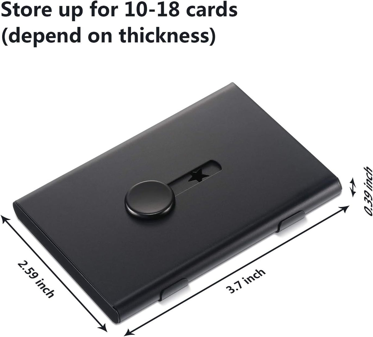 Tatuo 2 Pcs Black/red Business Card Holder Thumb Drive Stainless Steel