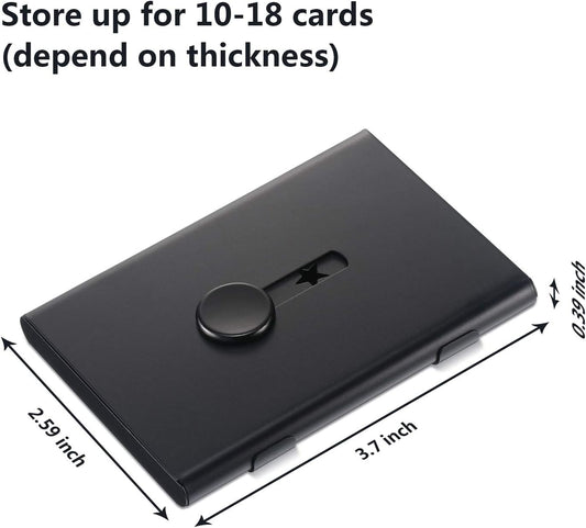 Tatuo 2 Pcs Black/red Business Card Holder Thumb Drive Stainless Steel
