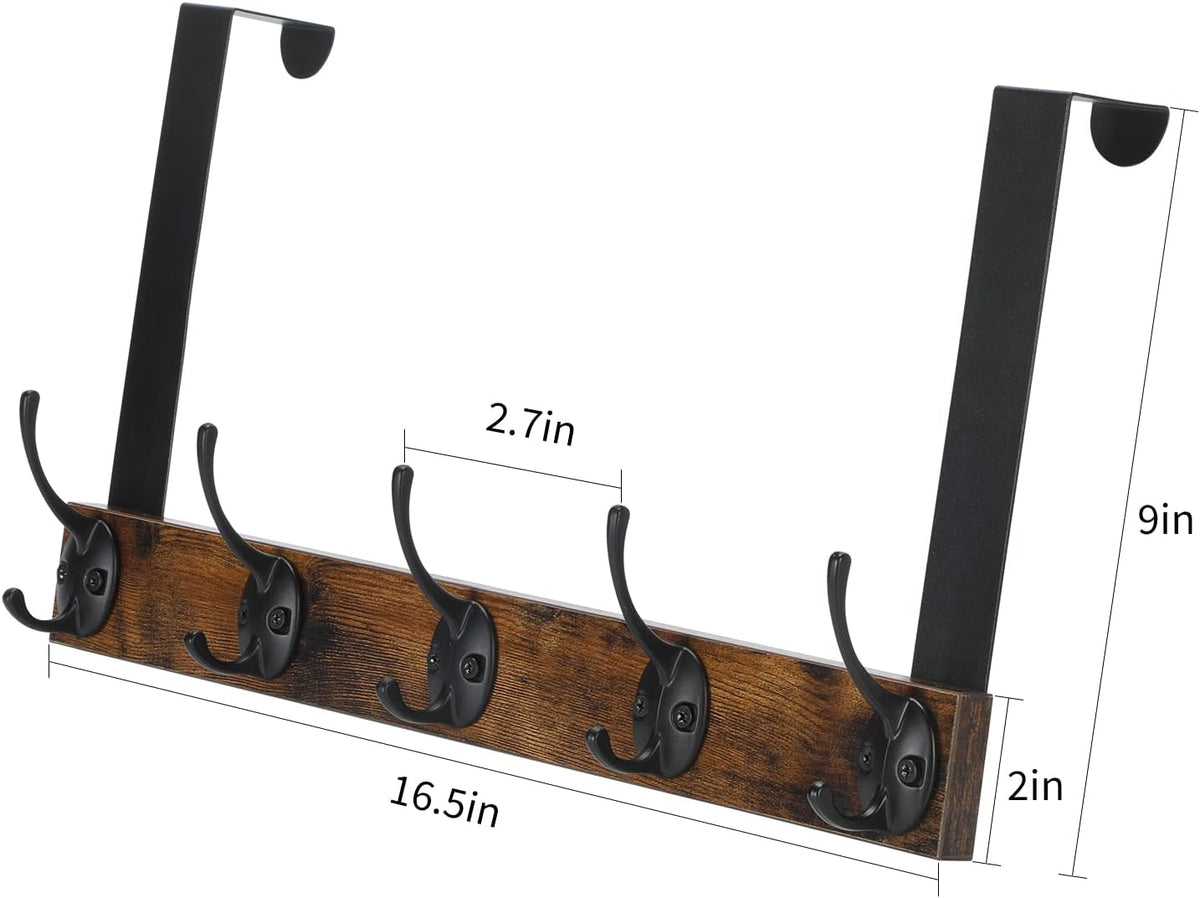 YINMIT Over The Door Hooks, Wooden Door Hanger, Door Hanger Hook, Over The Door Towel Rack, Door Coat Hanger, Door Coat Rack, Door Hooks for Hanging Towels, Clothes, Hats