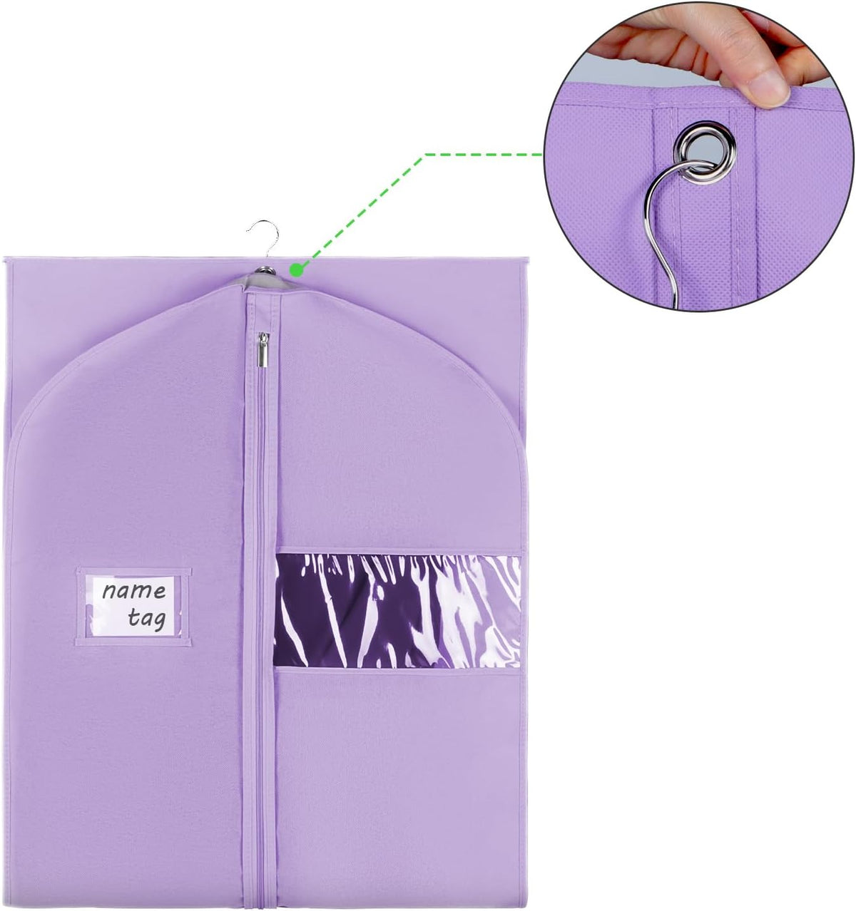 KEEGH 60 in Garment Bags for Hanging Clothes (Set of 6) Purple