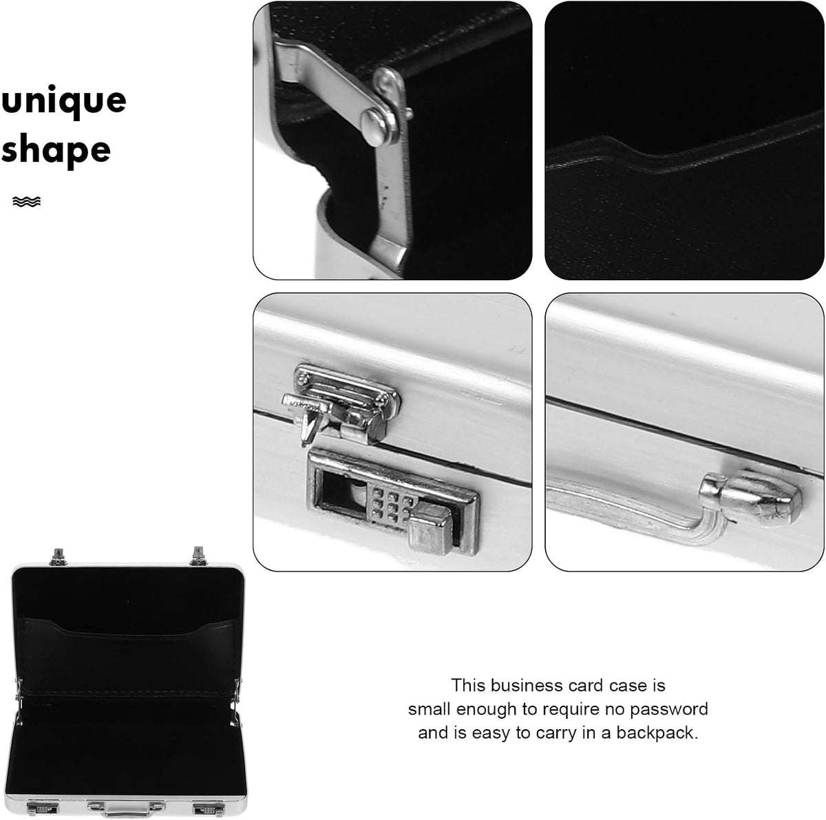 IMIKEYA Business Card Holder: Mini Business Card Storage Box Case for Men Or Women Waterproof Aluminium Briefcase Pocket Credit Holders for Men Organizer