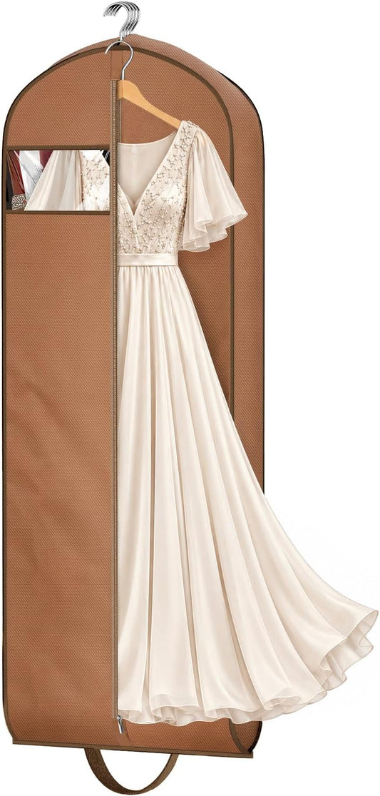 MISSLO 65" Long Garment Bags for Travel for Women Dress Bags for Gowns