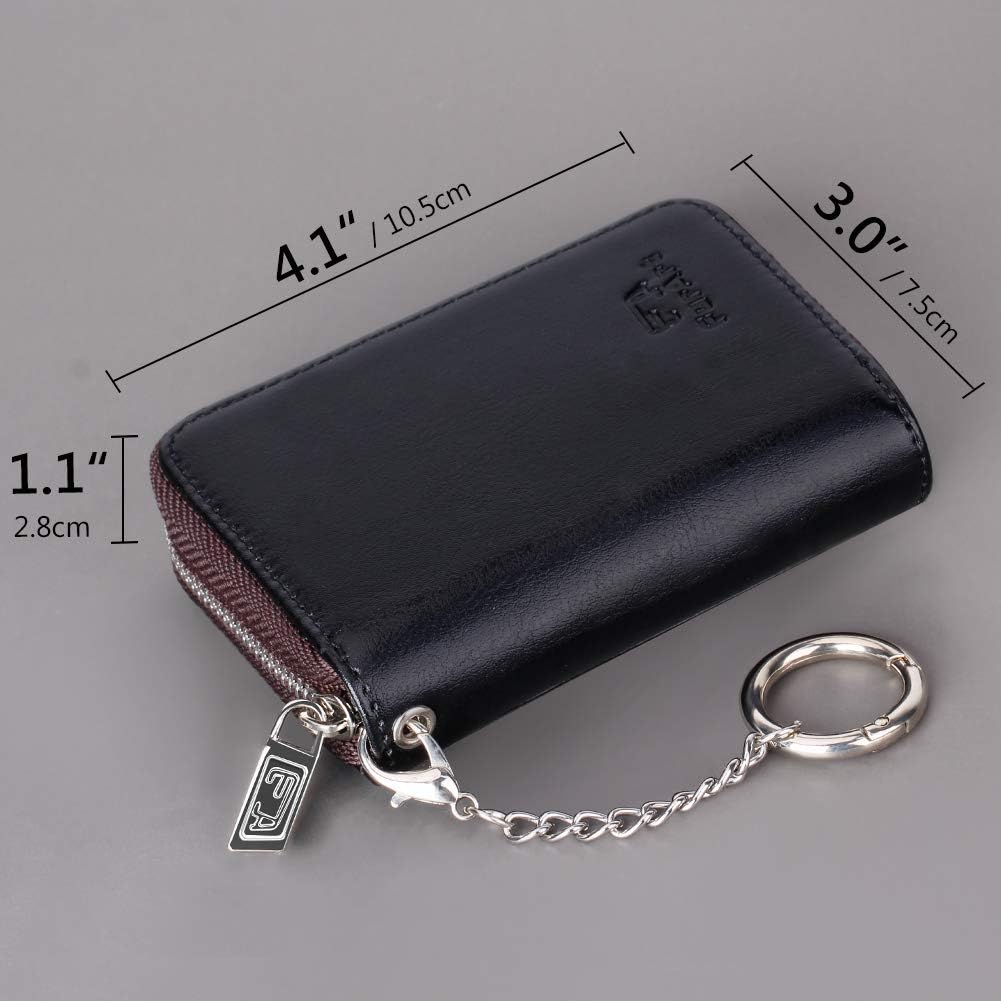 FurArt Zipper Wallet Women RFID Credit Card Holder keychain Wallet