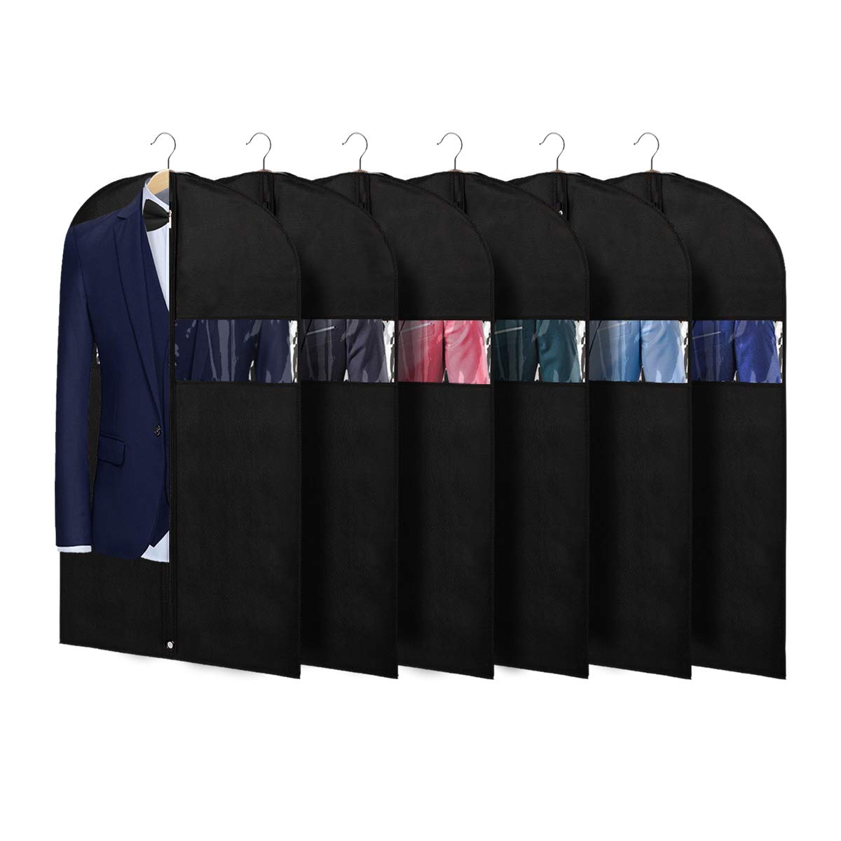 KEEGH 60 in Garment Bags for Hanging Clothes (Set of 6) Purple