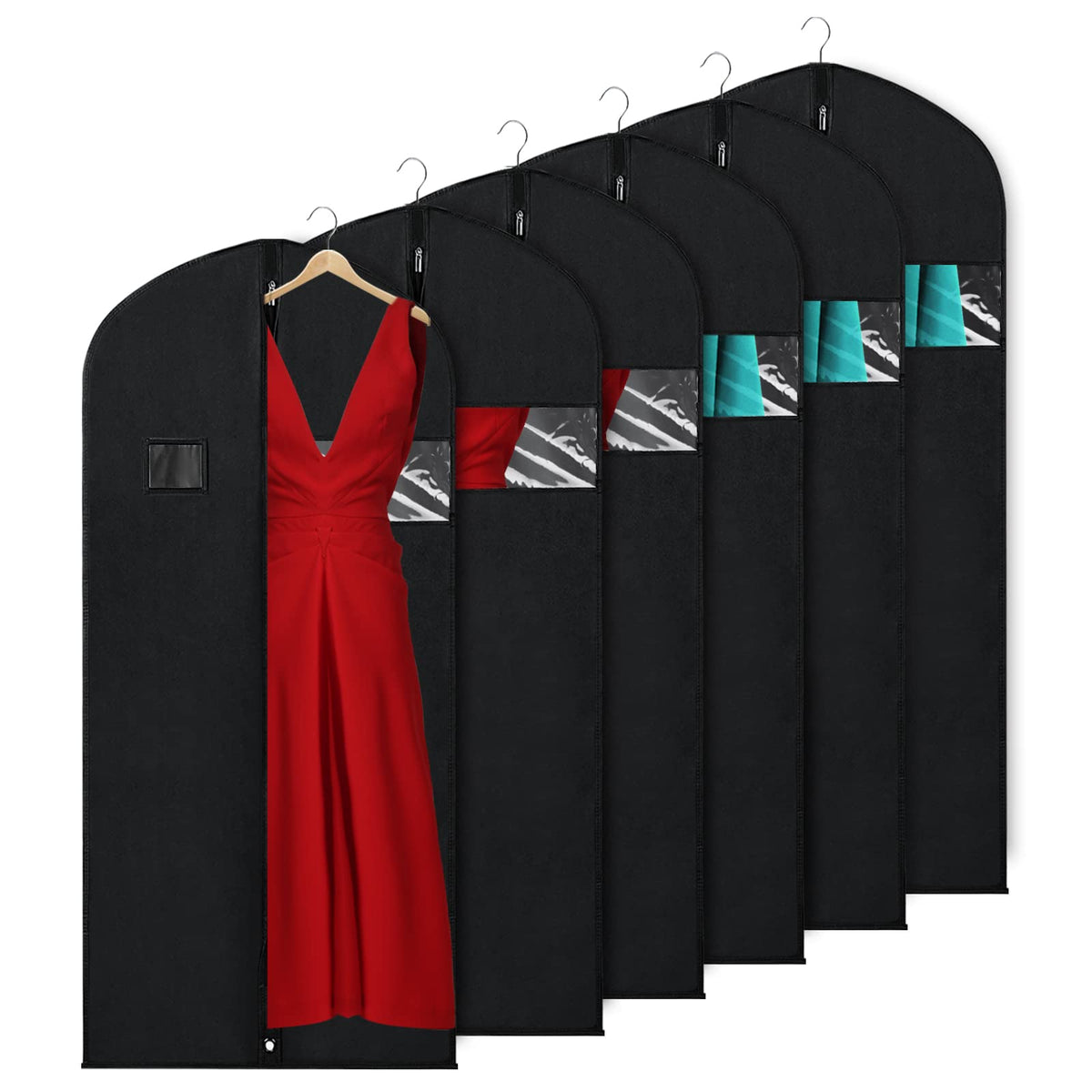 KEEGH 60 in Garment Bags for Hanging Clothes (Set of 6) Purple