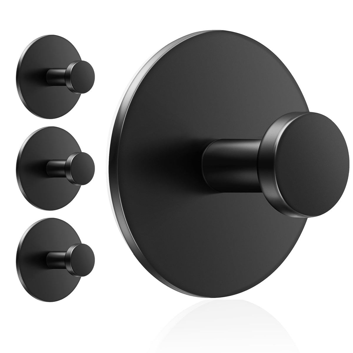 bussdis White Adhesive Wall Hook for Coat and Towel: Extra Sticky 12 LB (Max), Stainless Coat Rack Door Holder Hanger, Heavy Duty