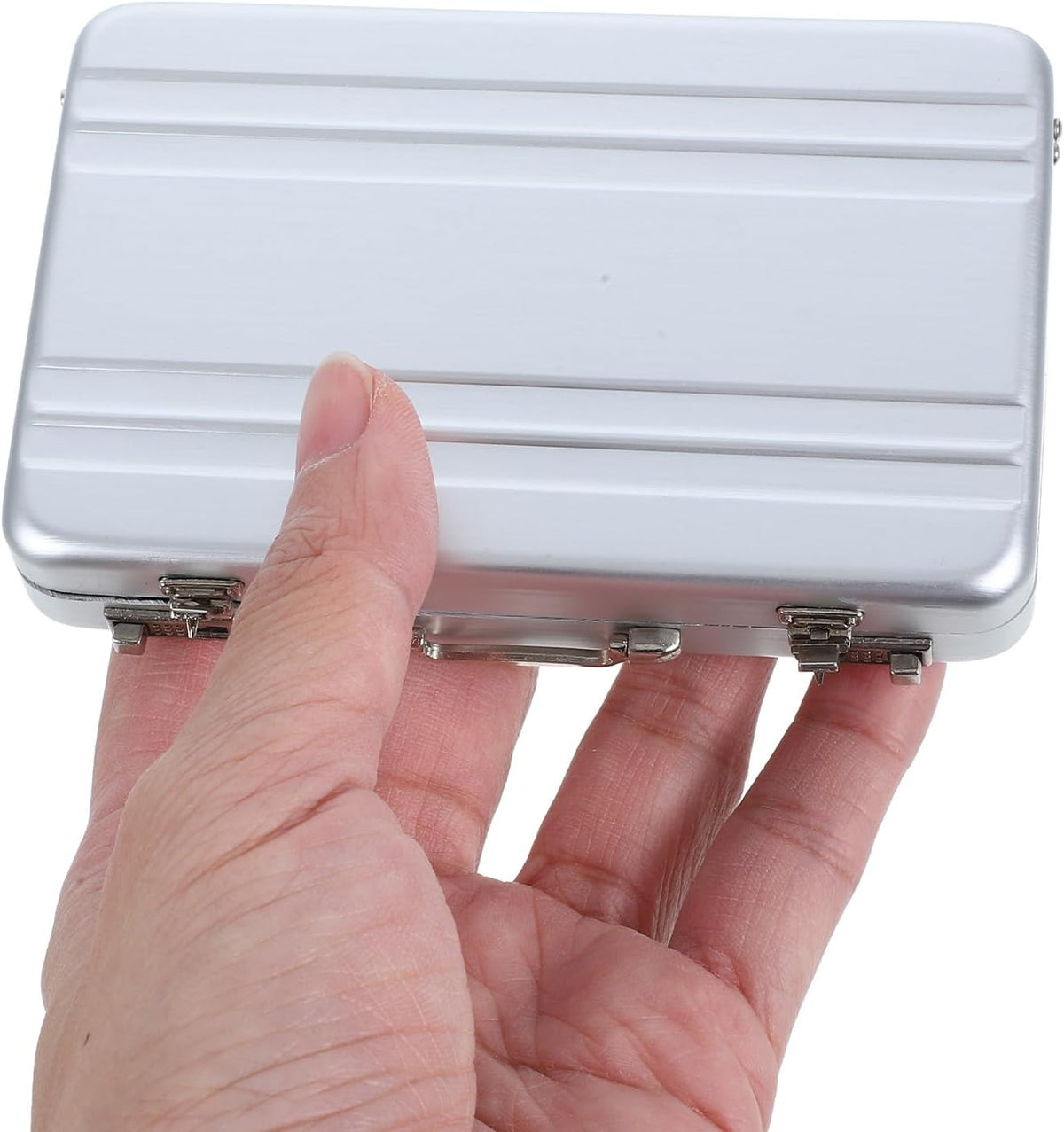 IMIKEYA Business Card Holder: Mini Business Card Storage Box Case for Men Or Women Waterproof Aluminium Briefcase Pocket Credit Holders for Men Organizer