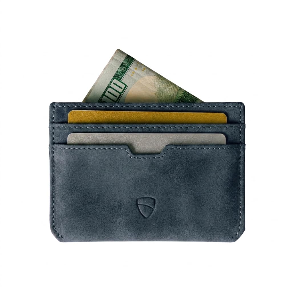 Vaultskin MOORGATE Slim Top-Grain Leather Credit Card Holder, RFID Wallet