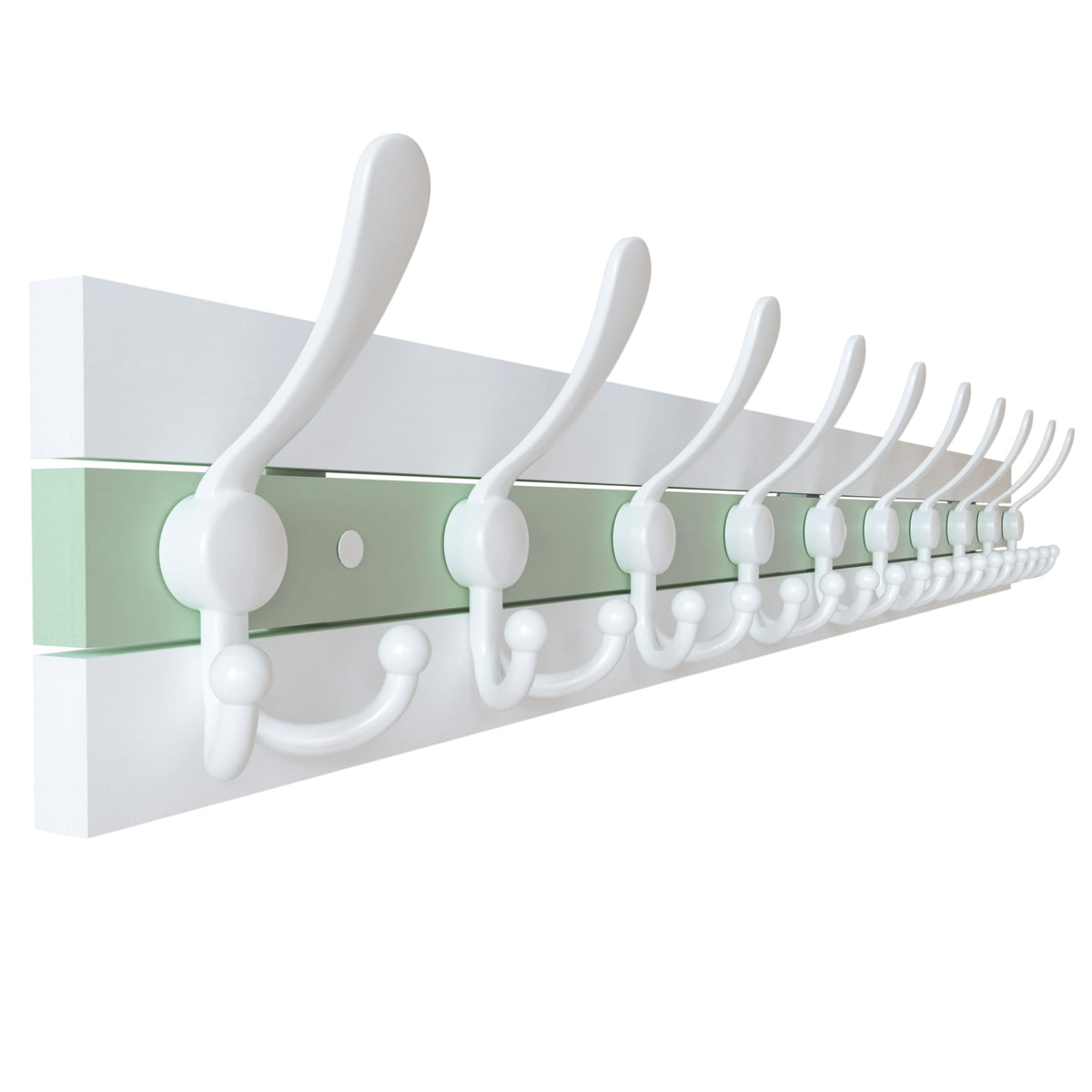 SKOLOO Rustic Coat Rack Wall Mount, 16" Stud Spacing, Solid Wood, Brown