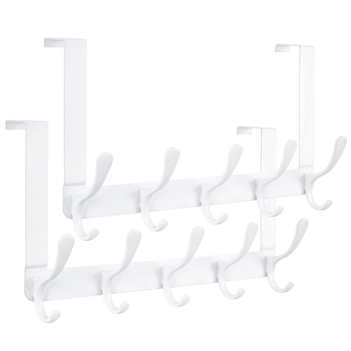SKOLOO Over The Door Hook, Door Hanger Hooks for Hanging Clothes, Towels, Coats, Hats, Over The Door Towel Hook - White, Assembly Required