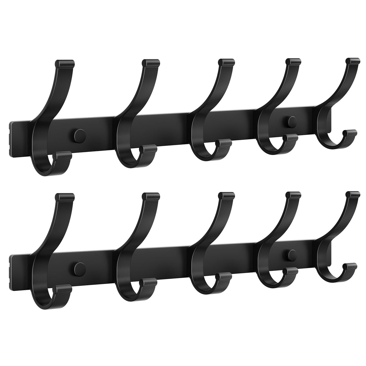 Optish 2 Pack Coat Rack Wall Mount, Heavy Duty Coat Hooks for Hanging,White