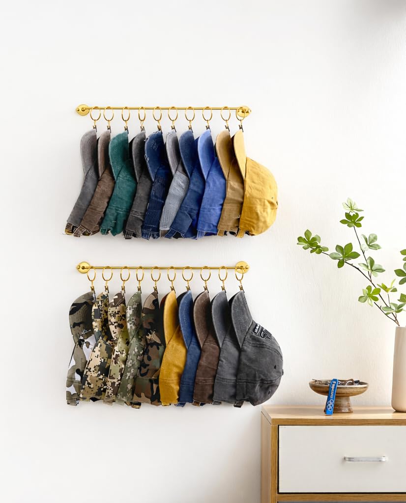 Hat Organizer Hat Rack for Baseball Caps Wall Hat Storage for 20 Caps