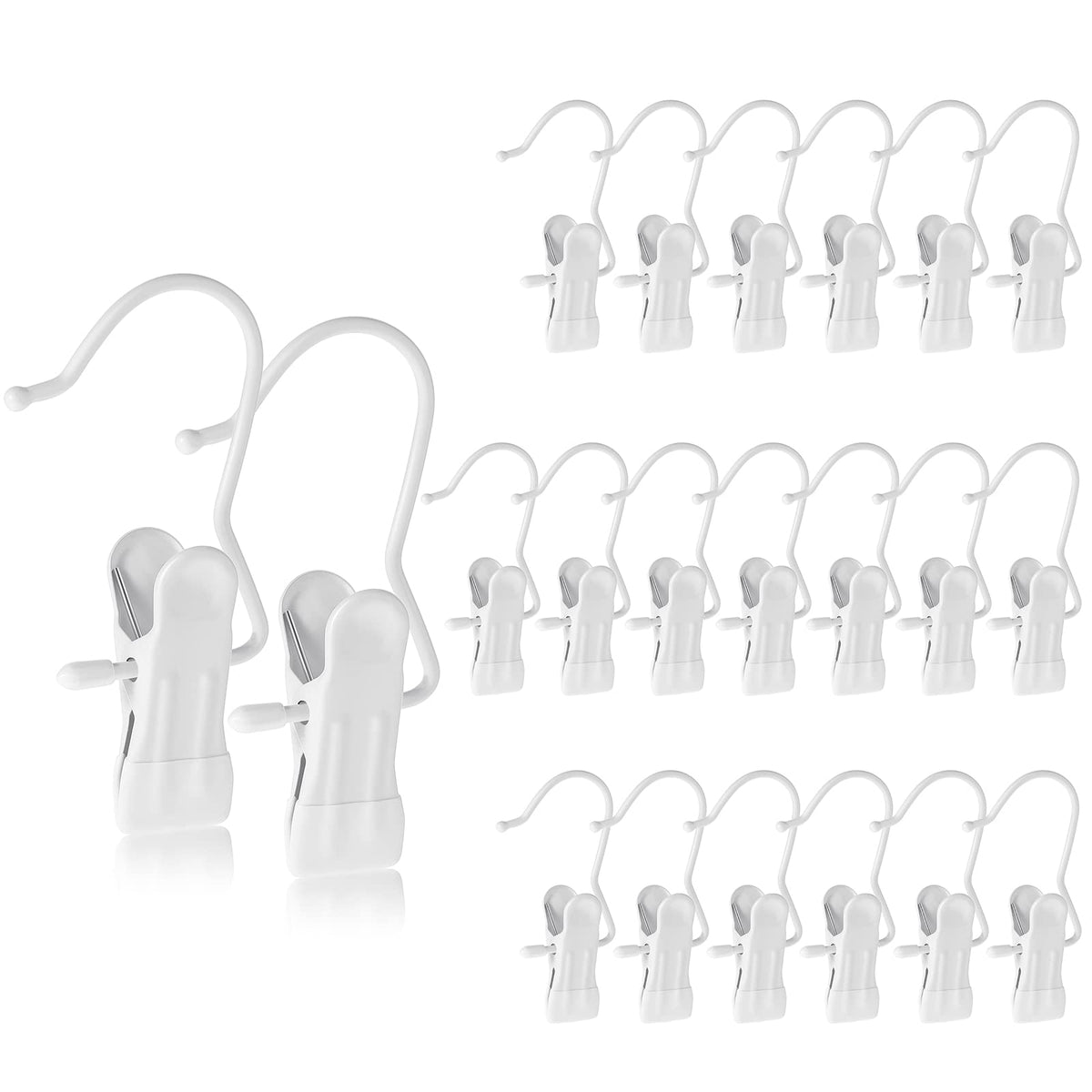 Hotop 20 Pieces Boot Hanger Clips Heavy Duty Closet Space Saving, Black