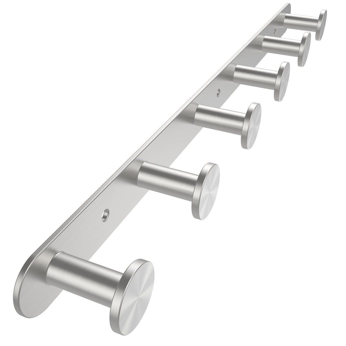 FORIOUS Hat Coat Rack Wall Mounted, 6 Wall Hooks SUS304 for Hanging Black