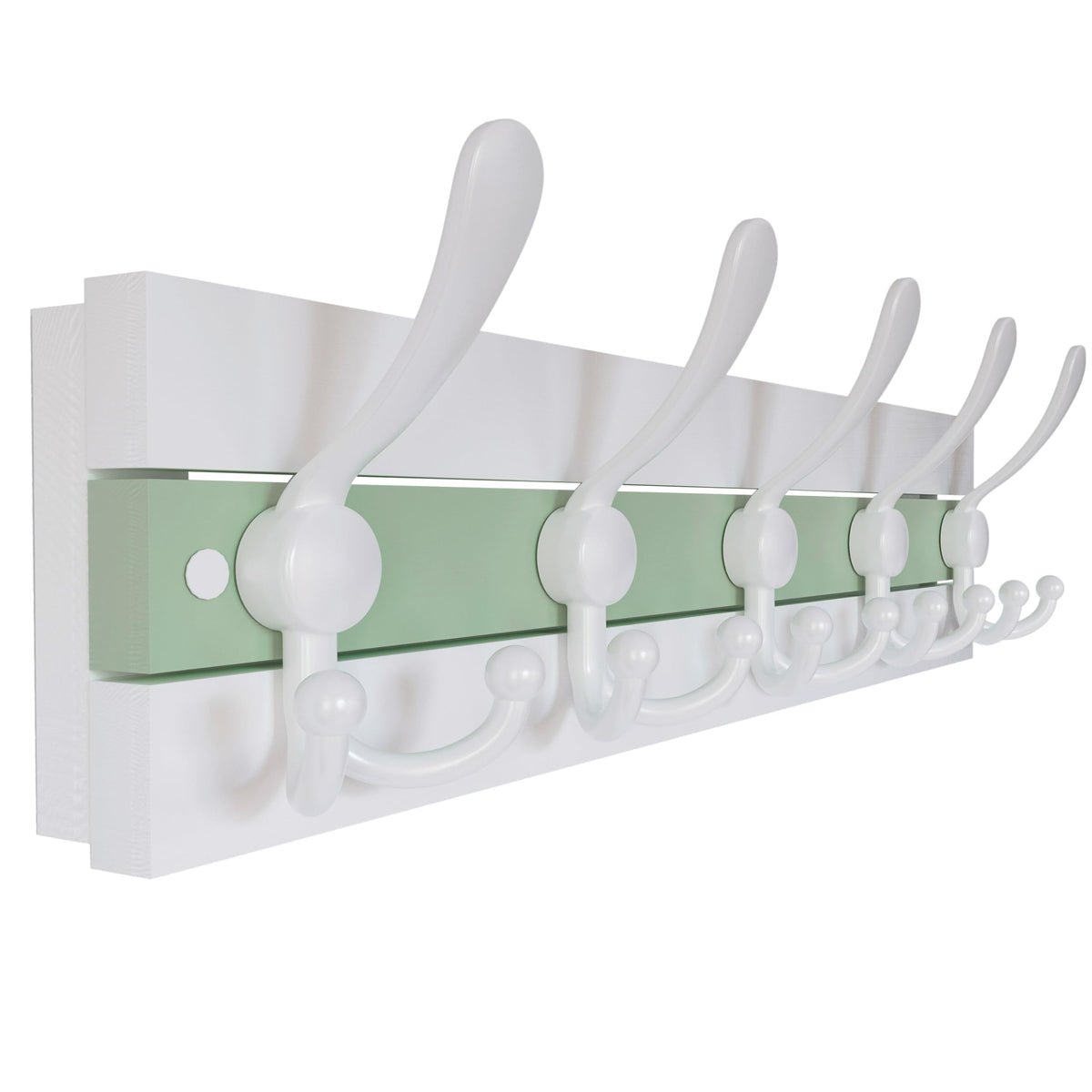 SKOLOO Rustic Coat Rack Wall Mount, 16" Stud Spacing, Solid Wood, Brown