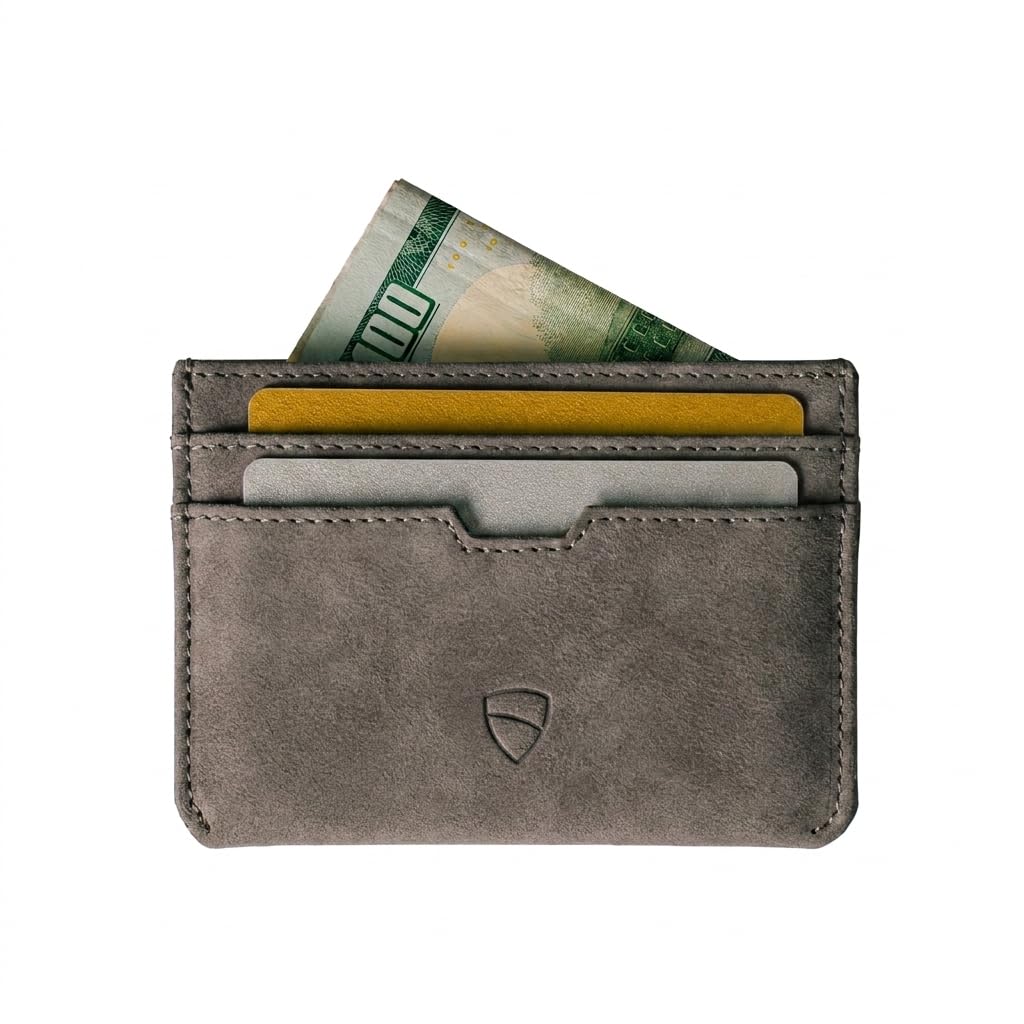 Vaultskin MOORGATE Slim Top-Grain Leather Credit Card Holder, RFID Wallet