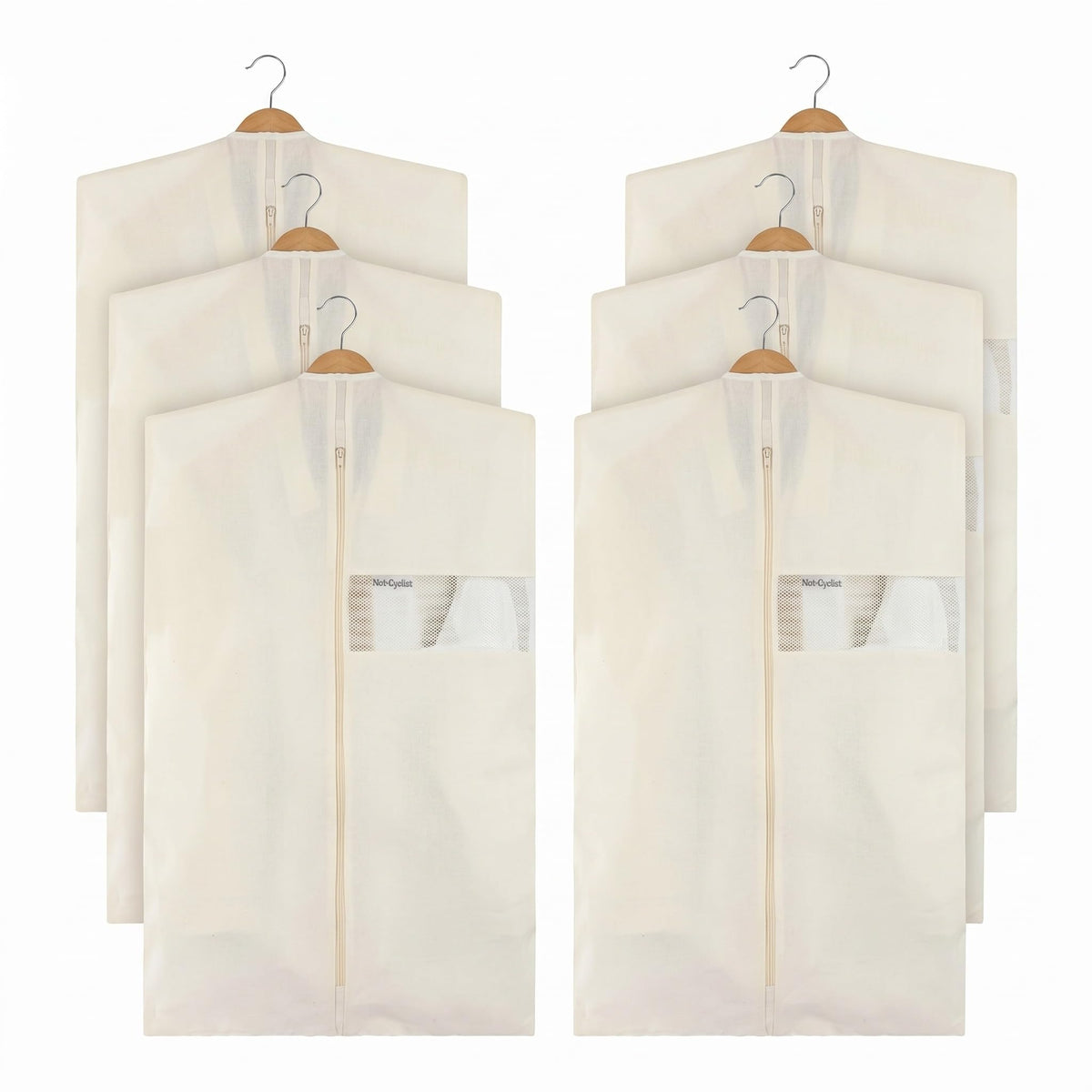 Aliceset 6 Pcs 40 Inches Cotton Garment Bags for Hanging Clothes