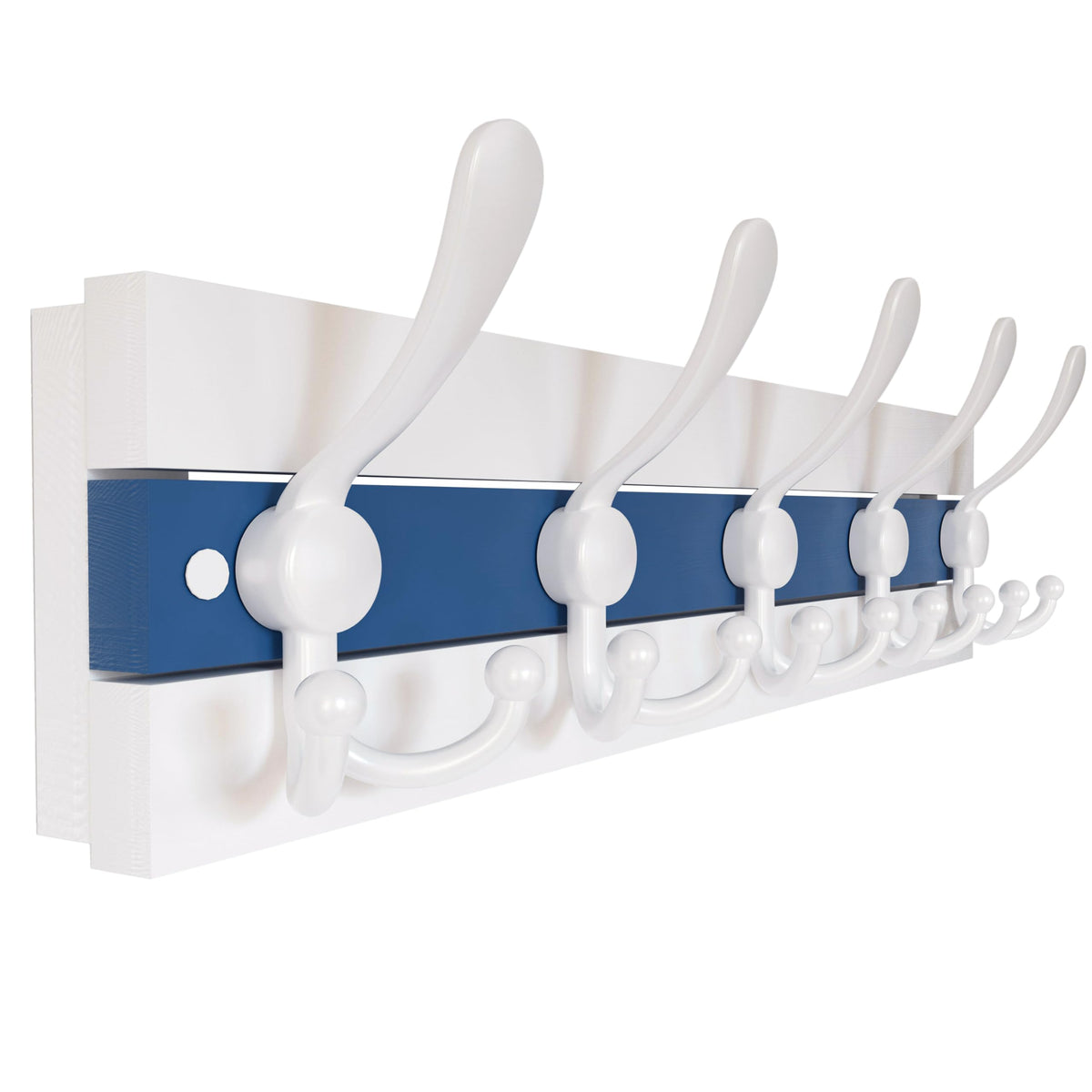 SKOLOO Rustic Coat Rack Wall Mount, 16" Stud Spacing, Solid Wood, Brown